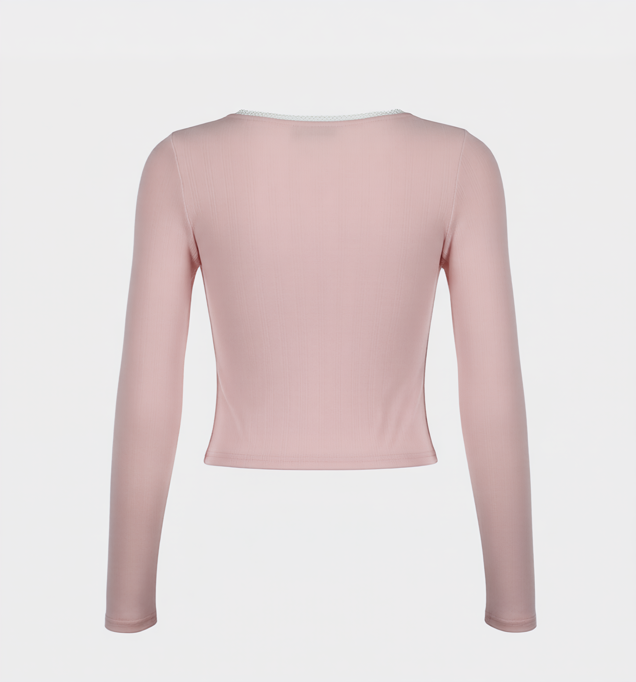 Pink Coquette Long Sleeve Lace Trim Top – Sweet Balletcore Blouse